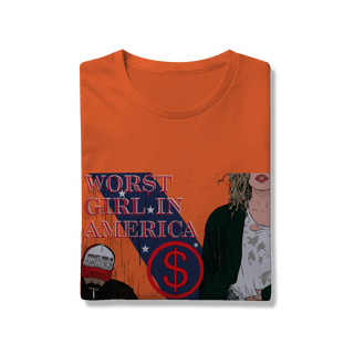Nome do produto Camiseta Premium Worst Girl in America - Slayyyter