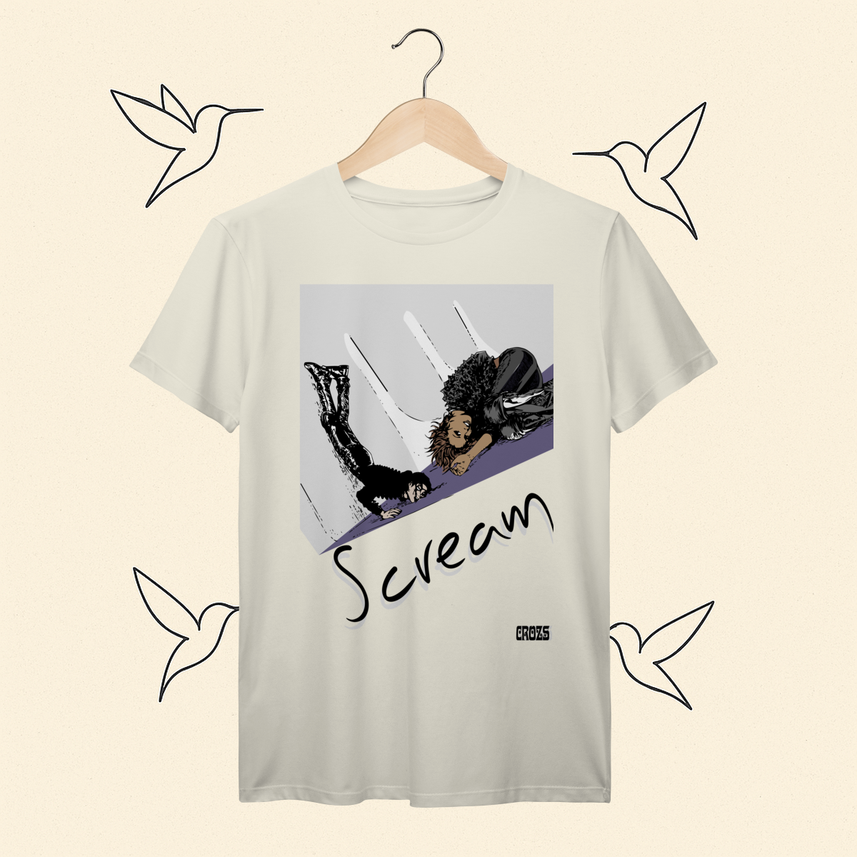 Nome do produto: Camiseta Premium Scream Janet e Michael Jackson