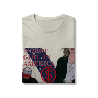 Nome do produto Camiseta Premium Worst Girl in America - Slayyyter