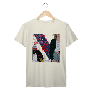 Nome do produto Camiseta Premium Worst Girl in America - Slayyyter