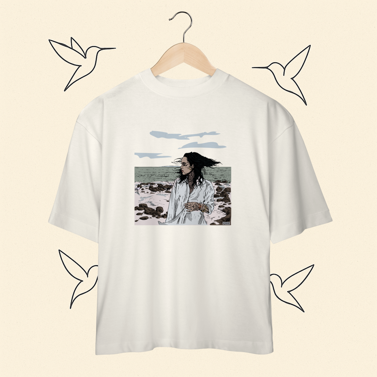 Nome do produto: Oversized Kehlani Blue Water Road