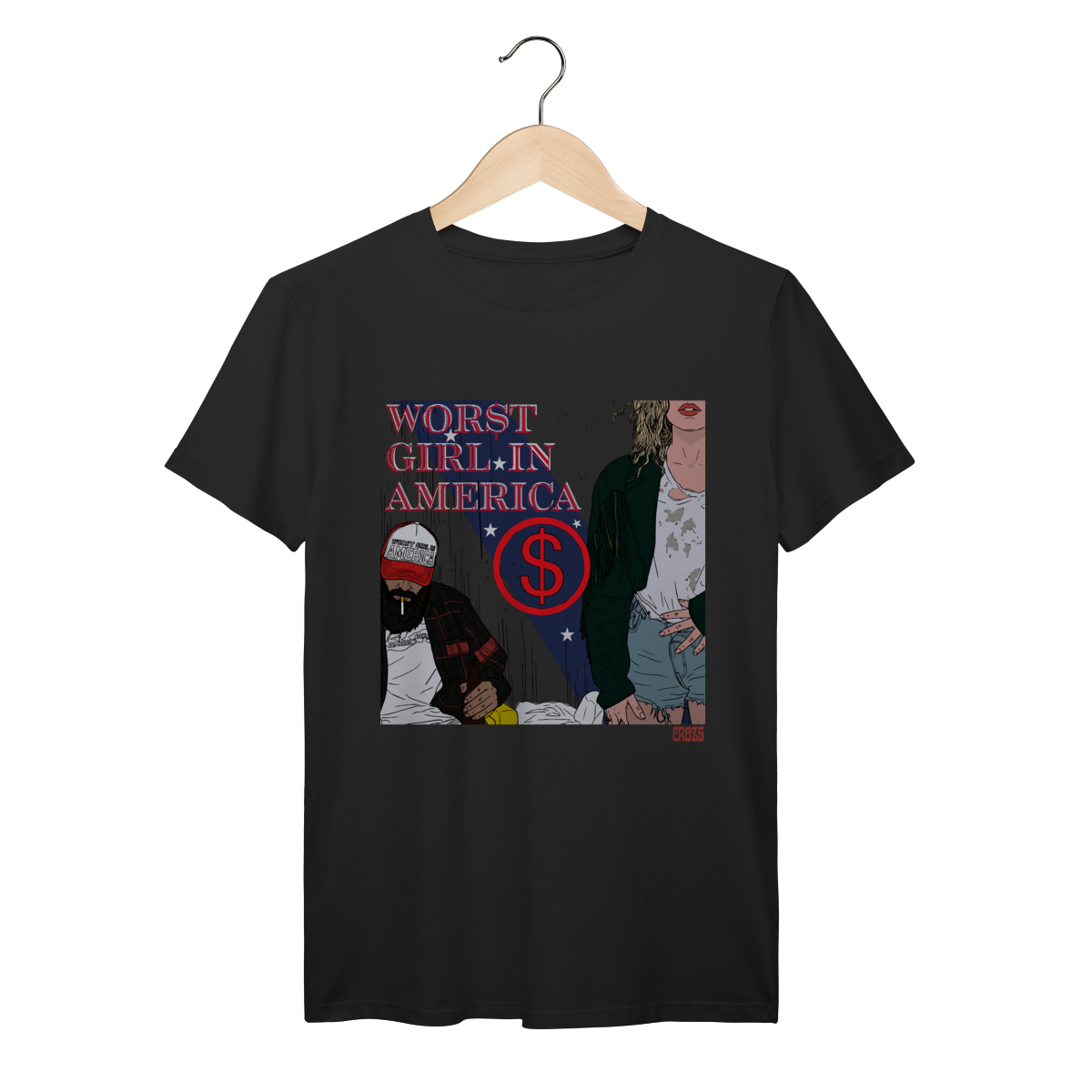 Camiseta Premium Worst Girl in America - Slayyyter