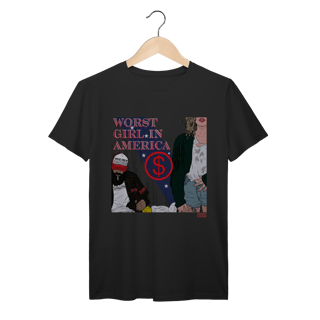 Nome do produto Camiseta Premium Worst Girl in America - Slayyyter