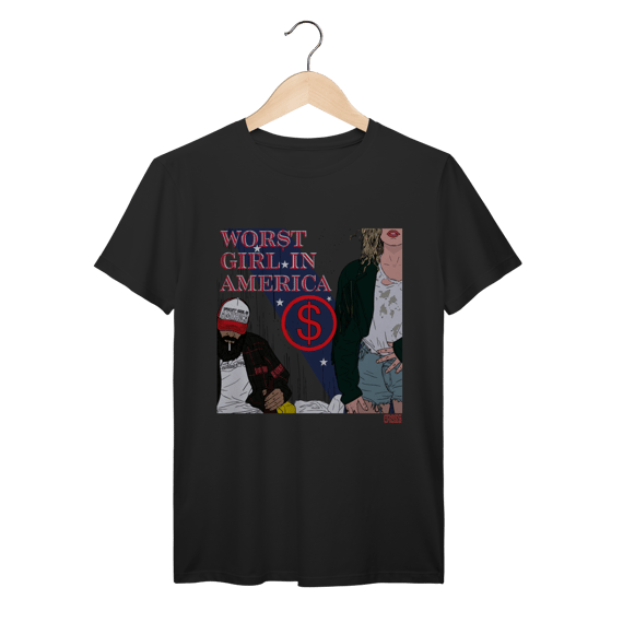 Camiseta Premium Worst Girl in America - Slayyyter