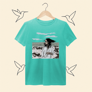 Nome do produto Camiseta estonada Kehlani Blue Water Road