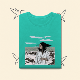 Nome do produto Camiseta estonada Kehlani Blue Water Road