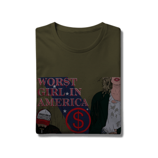 Nome do produto Camiseta Premium Worst Girl in America - Slayyyter