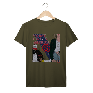 Nome do produto Camiseta Premium Worst Girl in America - Slayyyter