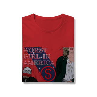 Nome do produto Camiseta Premium Worst Girl in America - Slayyyter