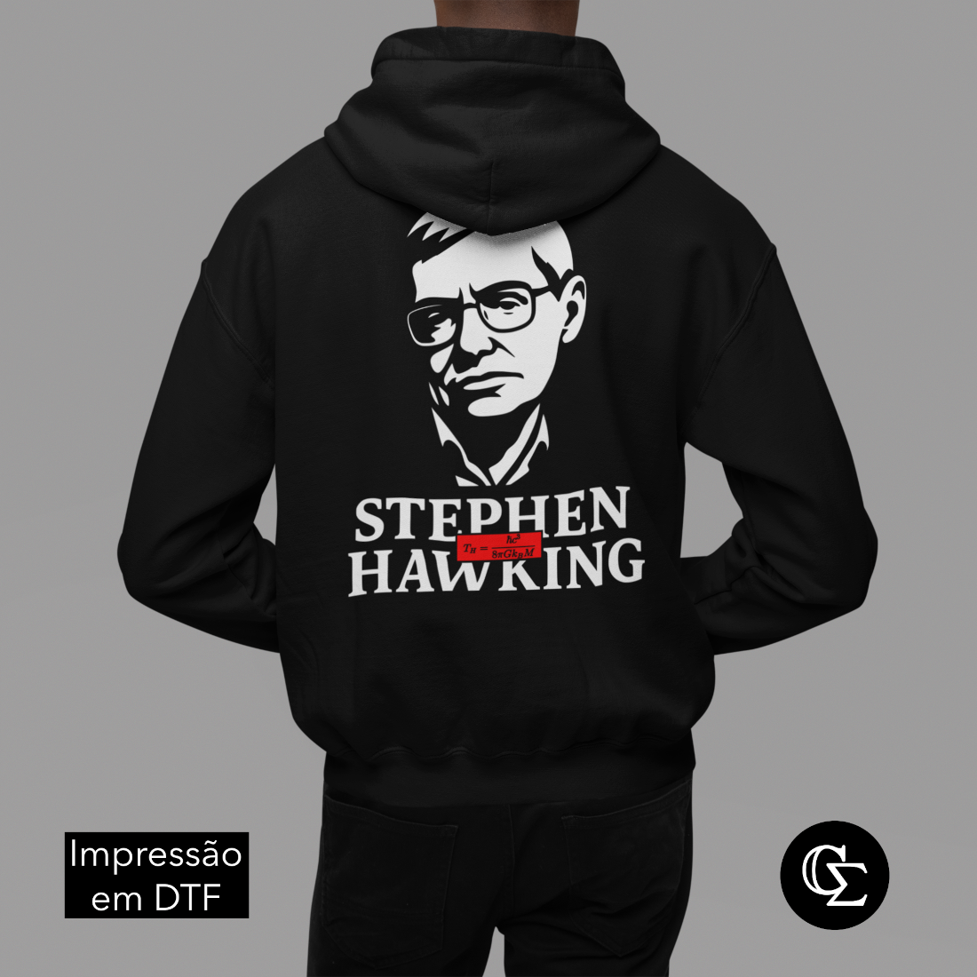 Nome do produto: STEPHEN HAWKING 1 - COSTAS [MOLETOM CANGURU]