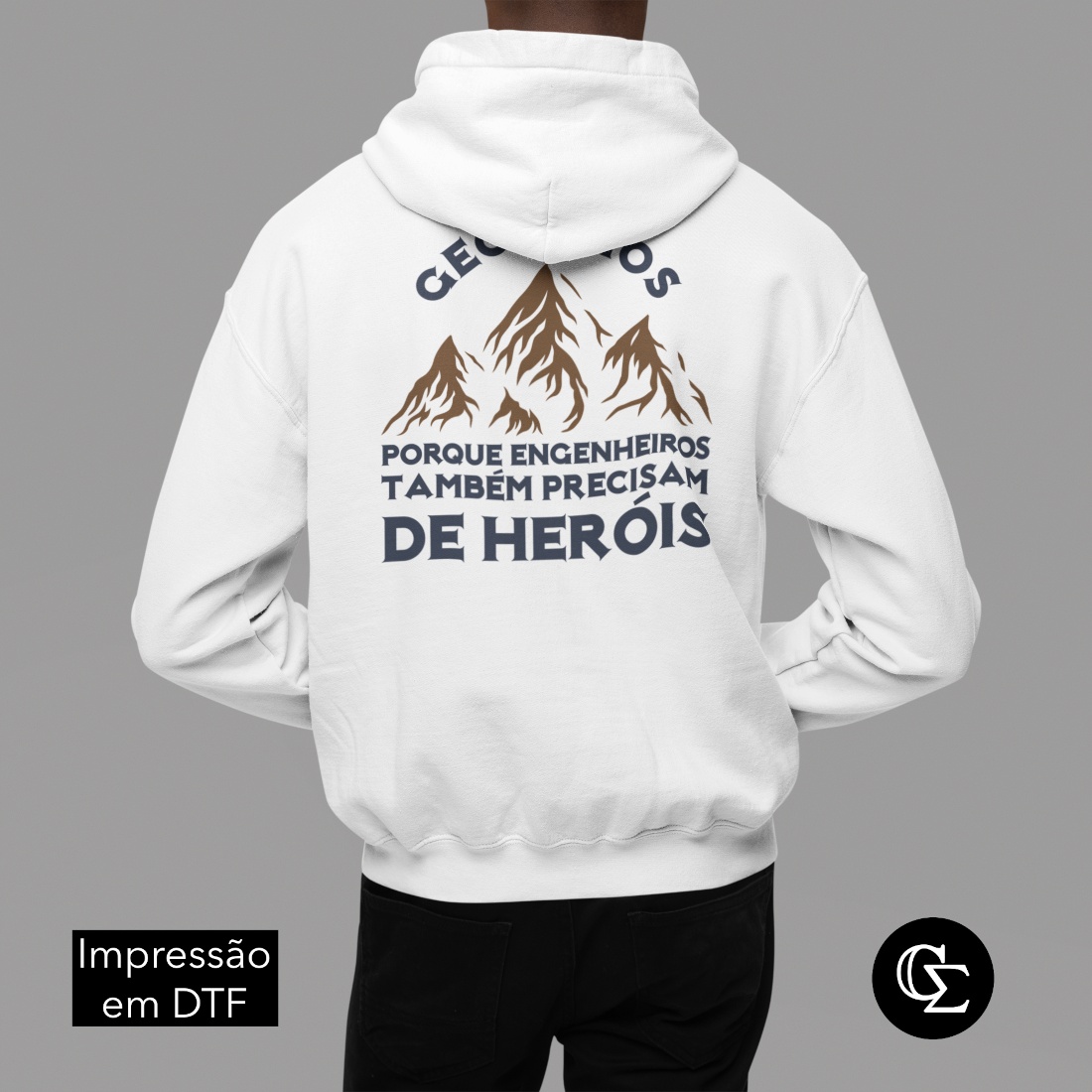 Nome do produto: GEÓLOGOS - PORQUE ENGENHEIROS PRECISAM DE HERÓIS [MOLETOM CANGURU COSTAS]