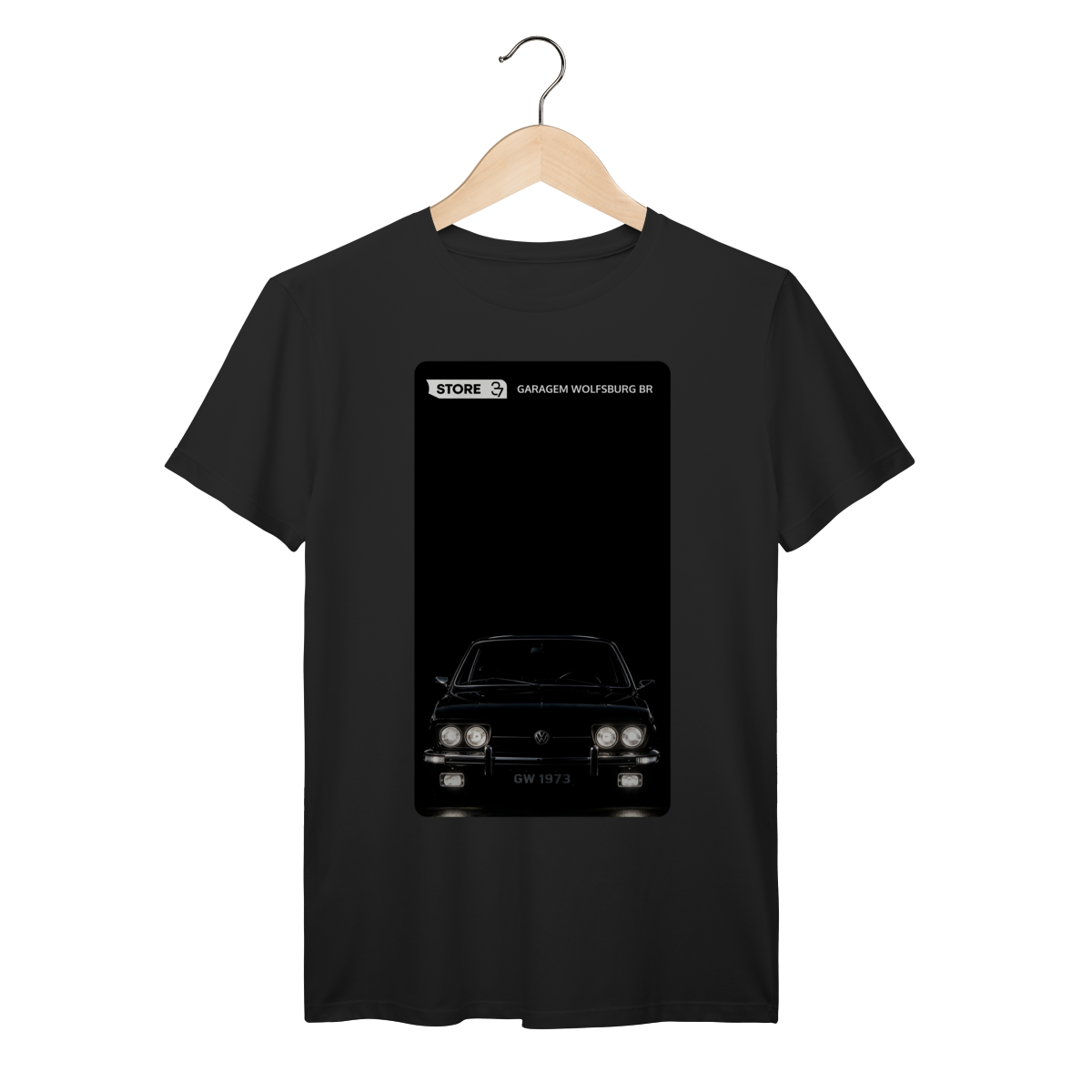 Nome do produto: CAMISETA PRIME ✠ GARAGEM WOLFSBURG BR  GW 1973
