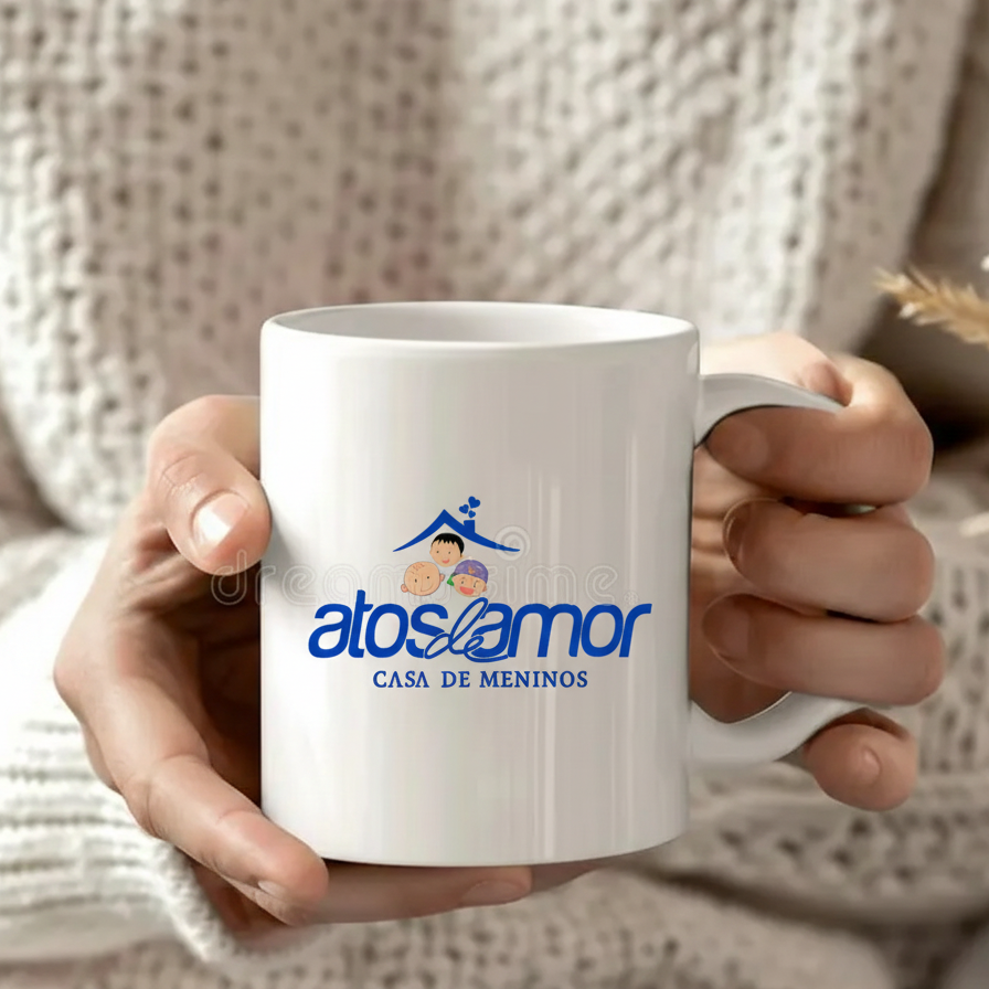 Nome do produto: Caneca Comemorativa – 10 Anos da Casa de Meninos Atos de Amor