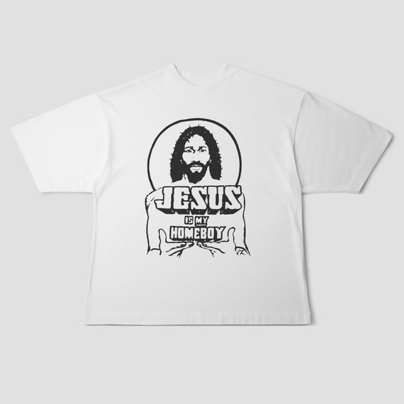 Camiseta Oversized Jesus Is My Homeboy Mind The Gap Co.