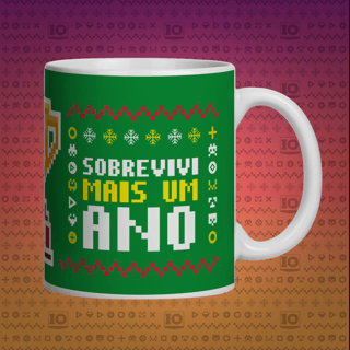 Nome do produto Caneca Sobrevivi Mais Um Ano - Verde