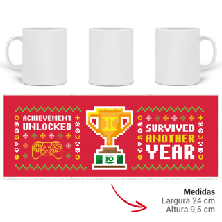 Nome do produto Caneca Survived Another Year - Vermelho
