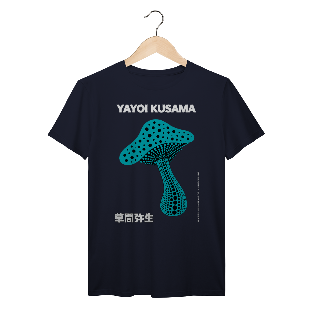 Nome do produto: Camiseta 100% Algodão Prime Yayoi Kusama Cogumelo Azul 
