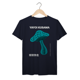 Nome do produto Camiseta 100% Algodão Prime Yayoi Kusama Cogumelo Azul 