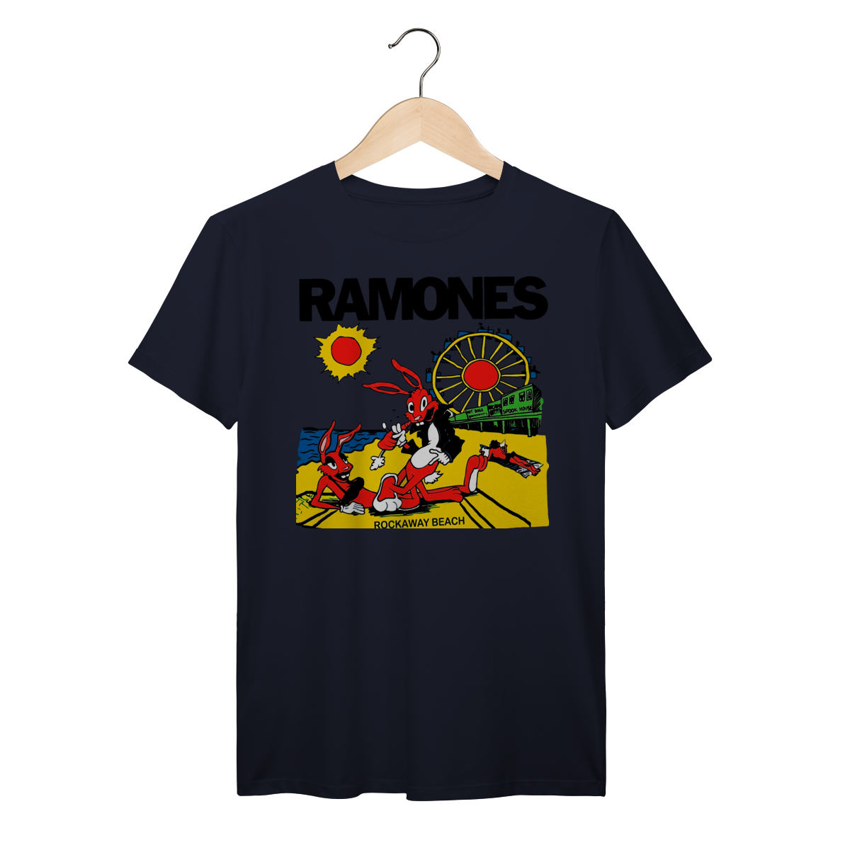 Camiseta Ramones Rockaway Beach Vintage Algodão Prime | INK Art