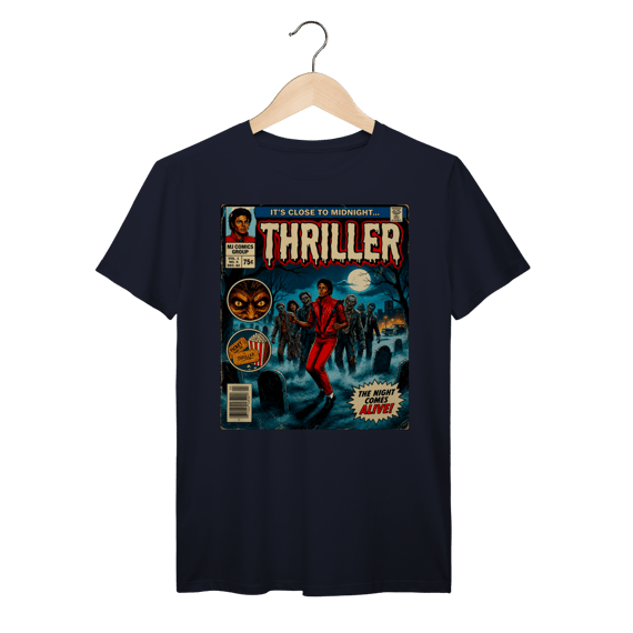 Camiseta Michael Jackson Thriller Vintage Comic Algodão Prime