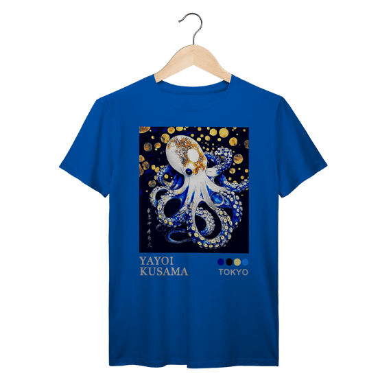 Camiseta Yayoi Kusama Polvo Blc Algodão Prime 