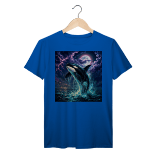 Nome do produto Camiseta vintage com estampa de orca à meia-noite dos anos 90, camiseta retrô de orca algodão prime