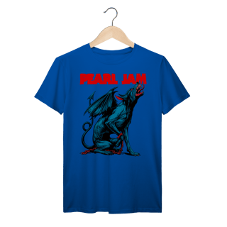 Nome do produto Camiseta Pearl Jam Vintage Cão Alado Azul | Rock Grunge em Algodão Prime
