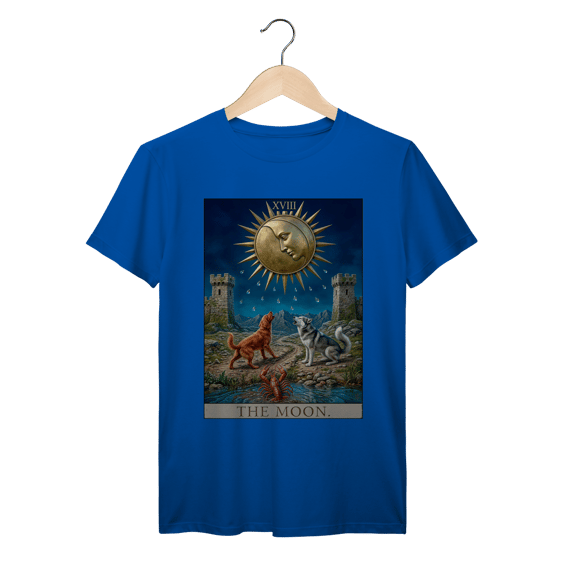 Camiseta de Tarô: A Lua - Camiseta unissex 100% algodão Prime