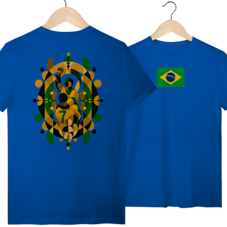 Nome do produto Camiseta Brasil 1970 Futebol Arte Abstrata Algodão Quality 