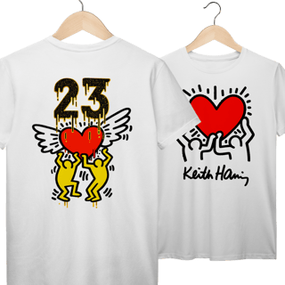 Nome do produto Camiseta Keith Haring Coração 23 Frente&Costas Prime