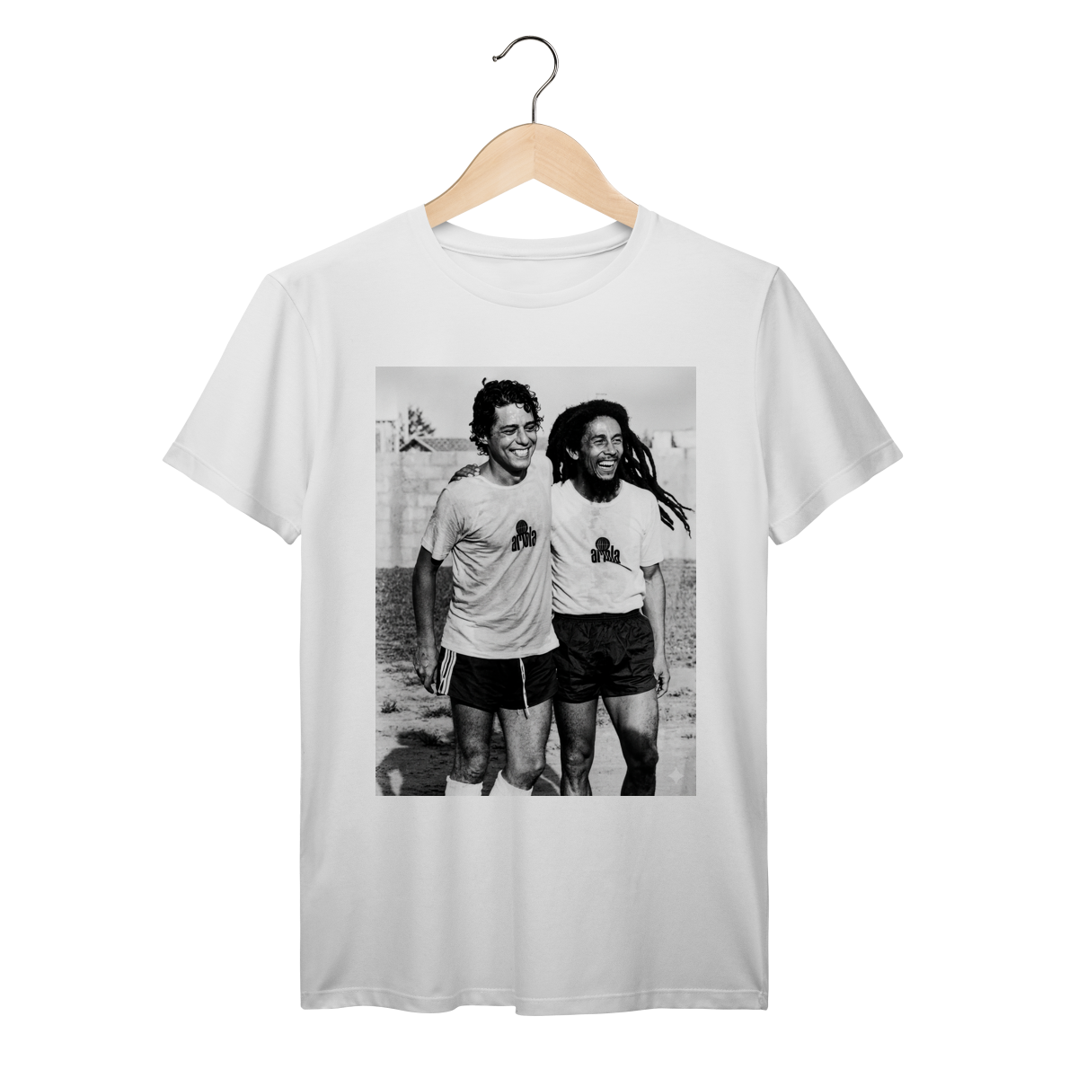 Nome do produto: Camiseta Chico Buarque Bob Marley Foto Histórica 100% Algodão Prime
