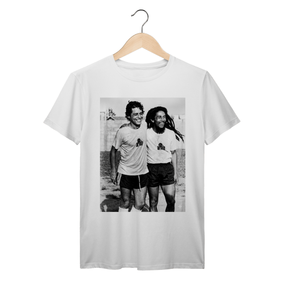 Camiseta Chico Buarque Bob Marley Foto Histórica 100% Algodão Prime