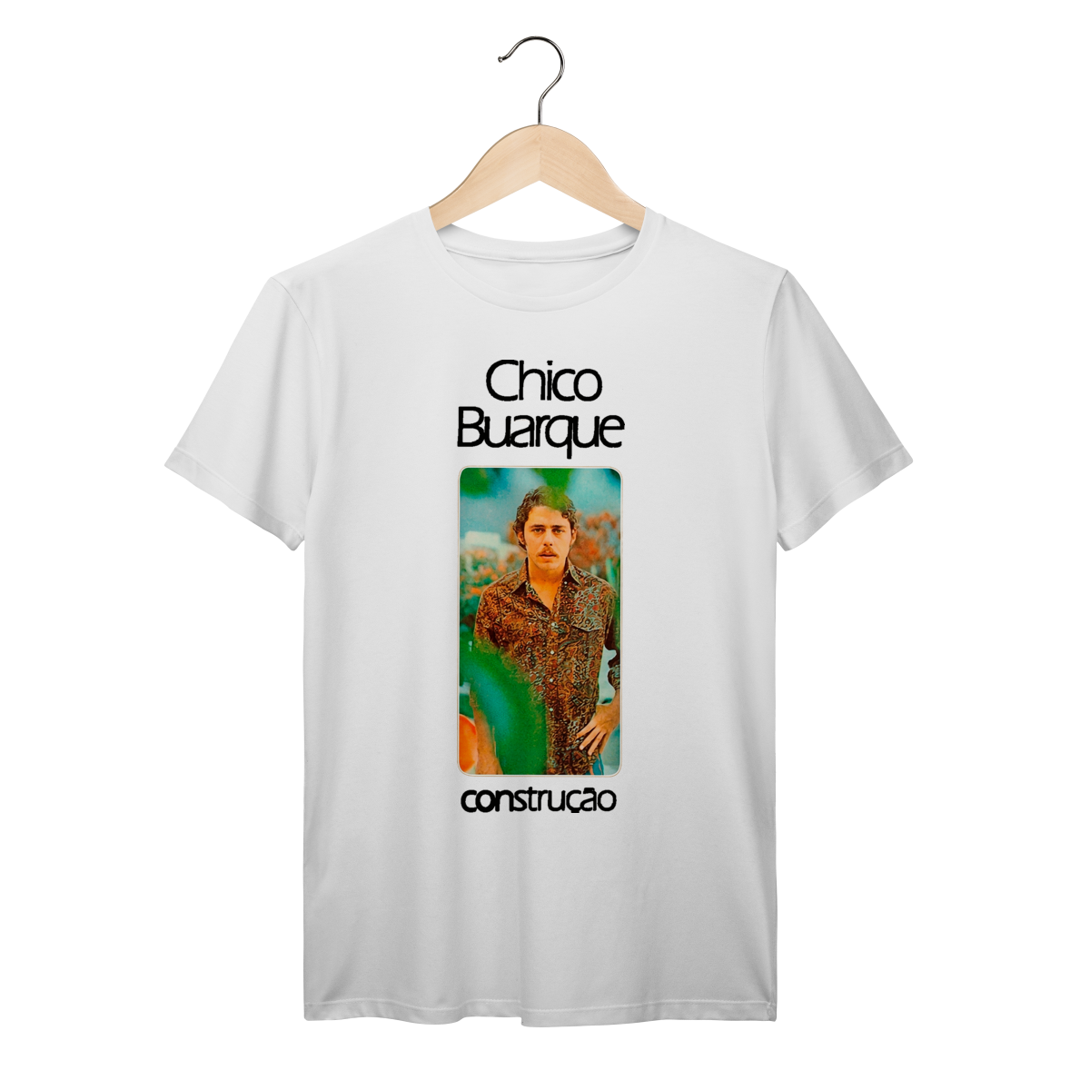 Nome do produto: Camiseta Chico Buarque Construção MPB Retrô Algodão Prime