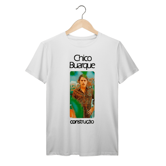 Camiseta Chico Buarque Construção MPB Retrô Algodão Prime