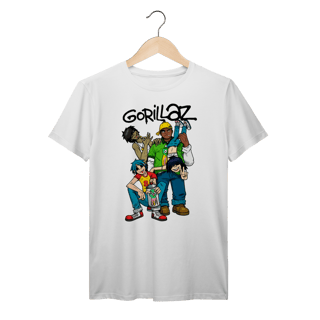 Camiseta Gorillaz Streetwear Indie Vintage algodão Prime