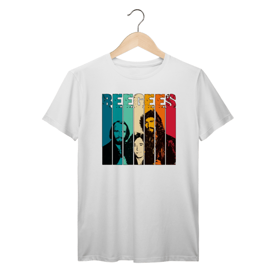 Camiseta Bee Gees Vintage Anos 70 Disco Music Retrô Algodão Prime