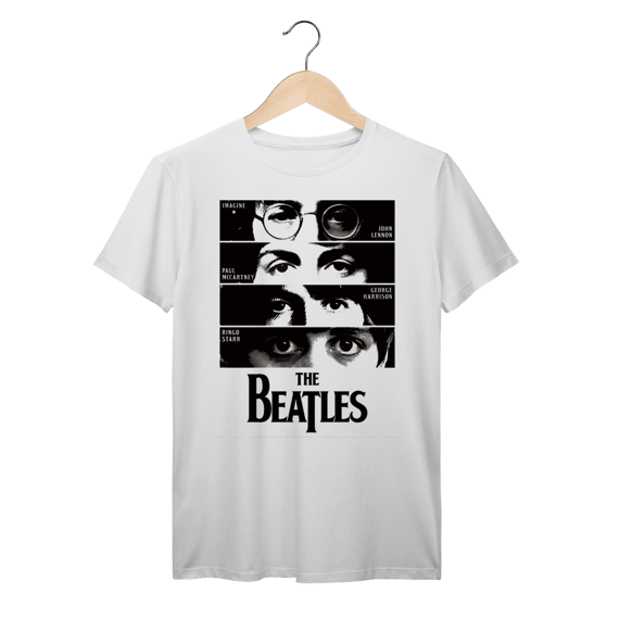 Camiseta The Beatles Imagine Rock Clássico Vintage Algodão Prime