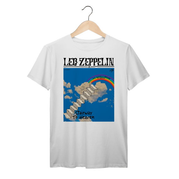 Camiseta Led Zeppelin Stairway To Heaven Vintage Rock Clássico Anos 70 Algodão Prime