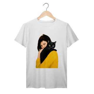 Nome do produto Camiseta Menina com Gato Preto Prime