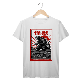 Nome do produto Camiseta Kaiju Godzilla Vintage Japonês Algodão Prime