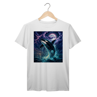 Nome do produto Camiseta vintage com estampa de orca à meia-noite dos anos 90, camiseta retrô de orca algodão prime