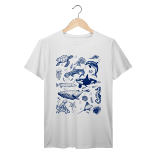 Nome do produto Camiseta retrô de animais marinhos dos anos 90, camiseta com natureza oceânica 100% algodão prime 