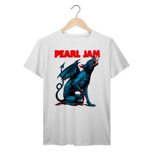 Nome do produto Camiseta Pearl Jam Vintage Cão Alado Azul | Rock Grunge em Algodão Prime