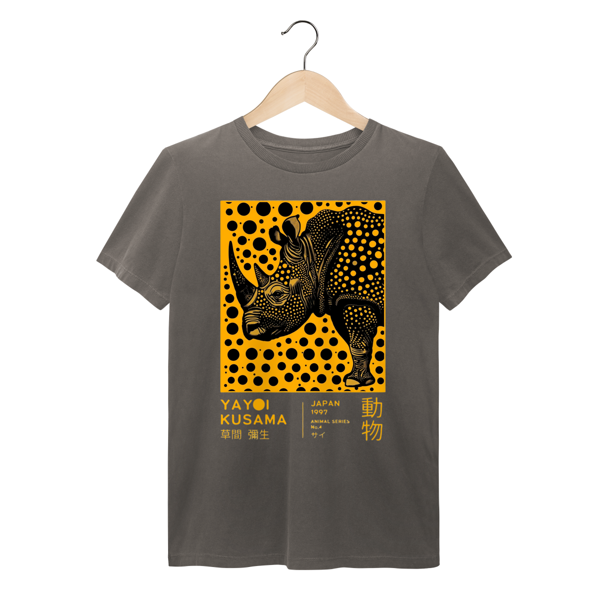 Nome do produto: Camiseta Yayoi Kusama Rhinoceros Estonada 