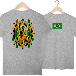 Nome do produto Camiseta Brasil 1970 Futebol Arte Abstrata Algodão Quality 