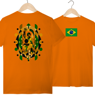 Nome do produto Camiseta Brasil 1970 Futebol Arte Abstrata Algodão Quality 