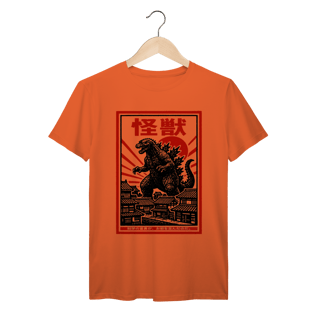 Nome do produto Camiseta Kaiju Godzilla Vintage Japonês Algodão Prime