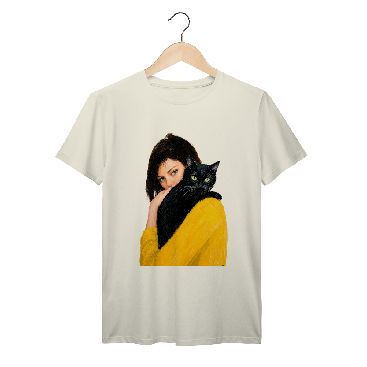 Nome do produto: Camiseta Menina com Gato Preto Prime