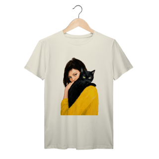 Nome do produto Camiseta Menina com Gato Preto Prime