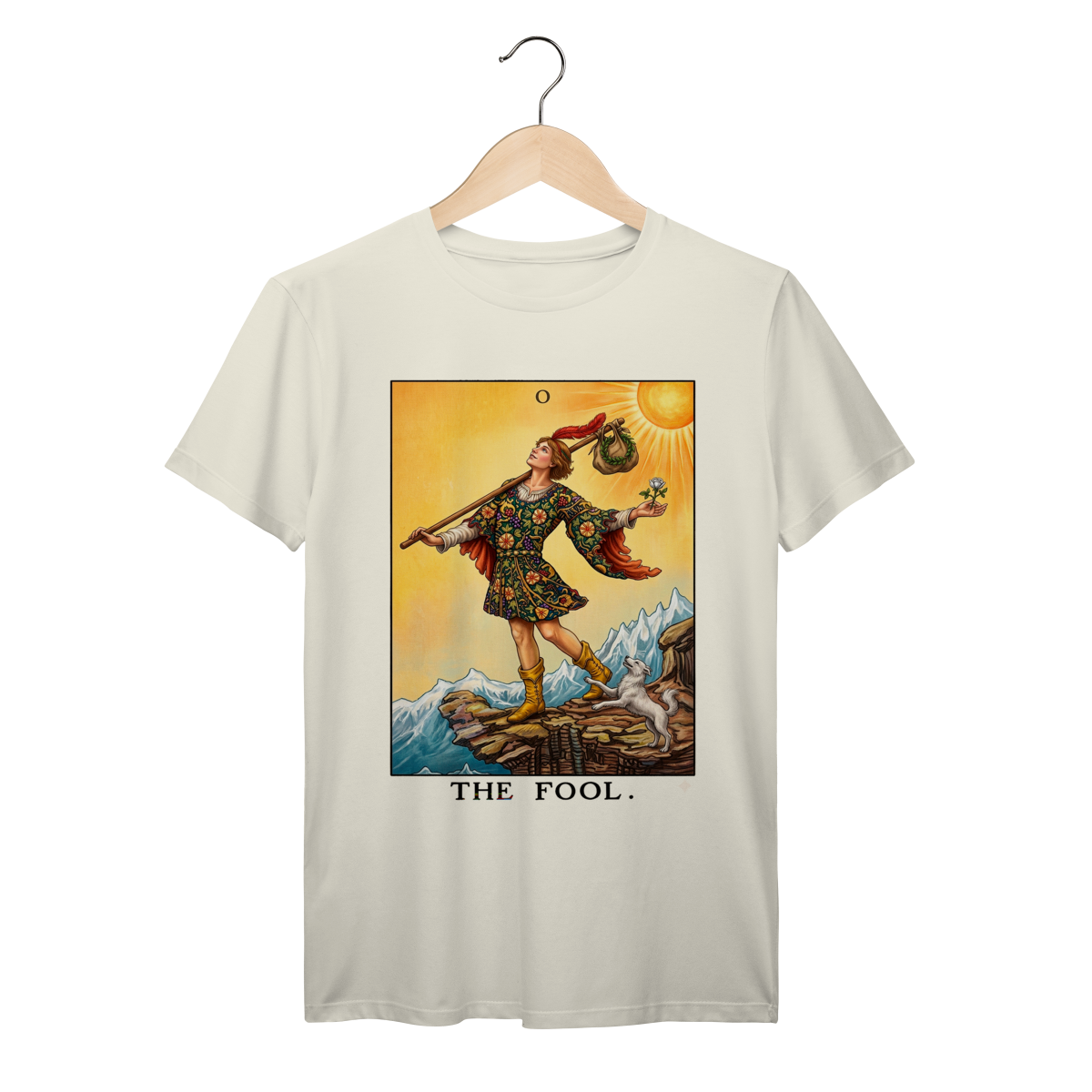 Nome do produto: Camiseta de Tarô: O Louco - Camiseta unissex 100% algodão Prime 